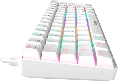 Photo de Pack Gamer 3en1 (Clavier/Souris/Tapis) Gamdias Hermes E4 RGB (Blanc)