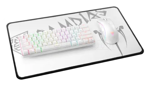 Photo de Pack Gamer 3en1 (Clavier/Souris/Tapis) Gamdias Hermes E4 RGB (Blanc)