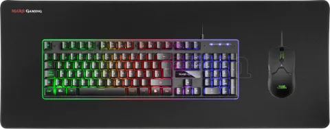 Photo de Pack Gamer 3en1 (Clavier/Souris/Tapis) Mars Gaming MCPX RGB (Noir)