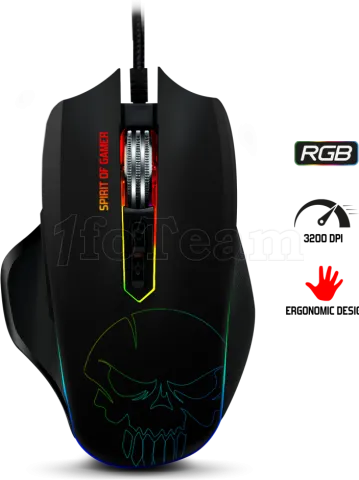 Photo de Pack Gamer 3en1 (Pad/Souris/Tapis) Spirit of Gamer Xpert G900 RGB (Noir)