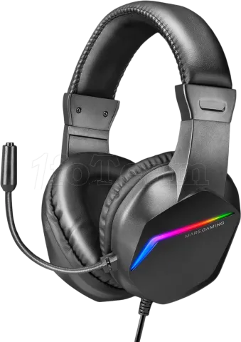 Photo de Pack Gamer 4en1 (Clavier/Souris/Casque/Tapis) Mars Gaming MCP-RGB3 (Noir)