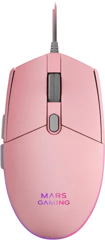 Photo de Pack Gamer 4en1 (Clavier/Souris/Casque/Tapis) Mars Gaming MCP-RGB3 (Rose)