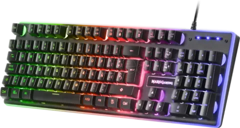 Photo de Pack Gamer 4en1 (Clavier/Souris/Casque/Tapis) Mars Gaming MCPex RGB (Noir)