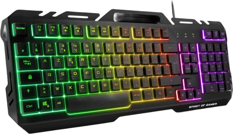 Photo de Pack Gamer 4en1 (Clavier/Souris/Casque/Tapis) Spirit of Gamer Ultimate 300 RGB (Noir)