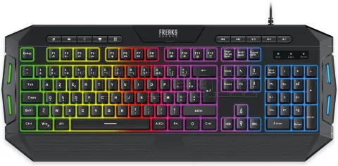 Photo de Pack Gamer 4en1 (Clavier/Souris/Tapis) Freaks & Geeks Polychroma RGB (Noir)