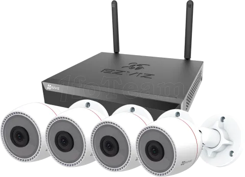 Photo de Pack Smart Home Security Kit PoE Ezviz 4 cameras (C3T) + enregistreur (4 canaux)