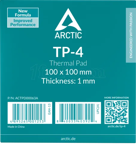 Photo de Pad thermique Arctic TP-4 100x100x1mm (Gris)