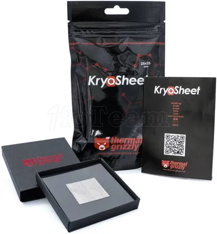 Photo de Pad Thermique Thermal Grizzly KryoSheet 25x25x0,2 mm (Gris)