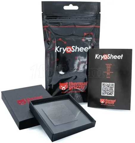 Photo de Pad Thermique Thermal Grizzly KryoSheet 33x33x0,2 mm (Gris)