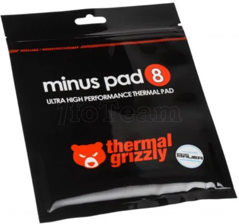 Photo de Pad Thermique Thermal Grizzly Minus Pad 8 100x100x1,5mm (Rose)