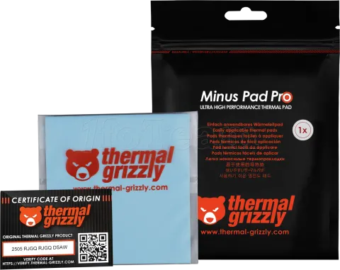 Photo de Pad Thermique Thermal Grizzly Minus Pad Pro 100x100x2mm (Gris)