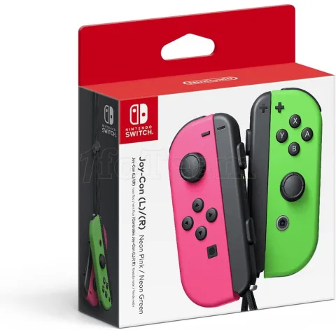 Photo de Paire de manettes Nintendo Joy-Con Neon pour Switch (Vert/Rose)