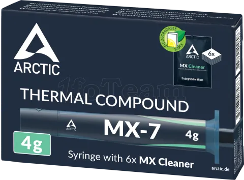 Photo de Pâte Thermique Arctic MX-7 - 4g avec nettoyants
