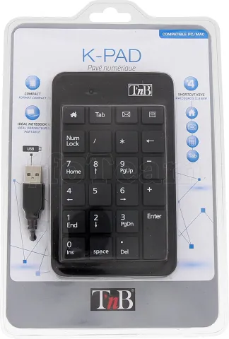 Photo de Pavé Numérique USB T'nB K-Pad (Noir)