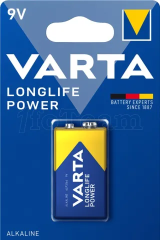 Photo de Pile Alcaline Varta Longlife Power type E-Block (6LR61) 9V