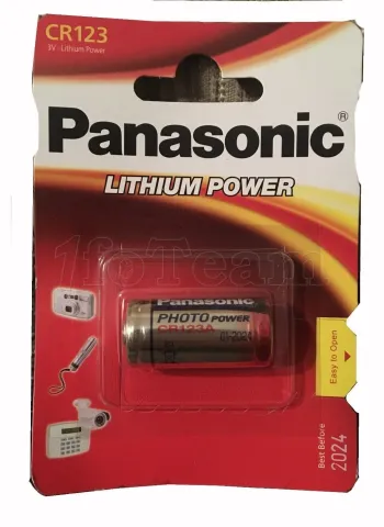 Photo de Pile lithium Panasonic (type CR123) 3V