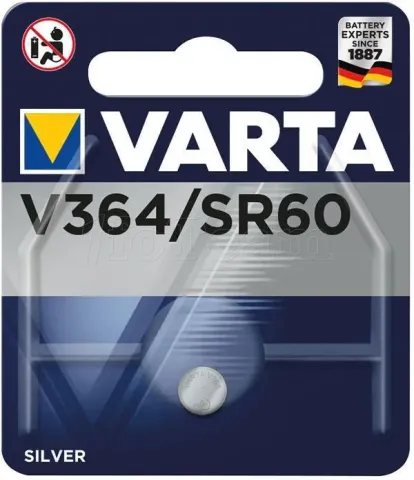 Photo de Pile plate V364 Varta 1,55V Oxyde de Zinc (SR60)