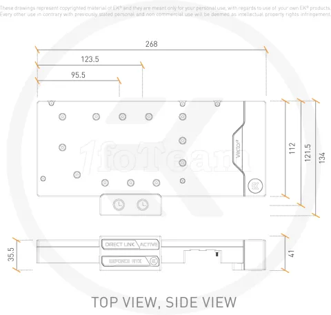 Photo de Plaque arrière Waterblock GPU Ekwb EK-Quantum Vector² RE RTX 3080/90 ABP RGB (Noir)