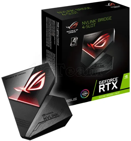 Photo de Pont SLI Asus Rog NVLink-4 RGB Connexion 4 voies GeForce RTX