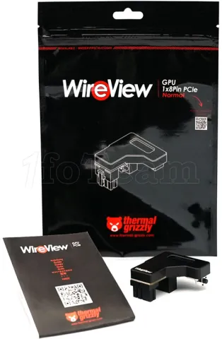 Photo de Prise 1x 8-Pin PCIe Thermal Grizzly WireView GPU Reverse avec mesure de la consommation