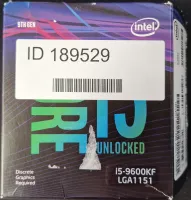 Photo de Processeur Intel Core i5-9600KF (3,7Ghz) (Sans iGPU) - SN U0NB795904243 // X020F653 - ID 189529