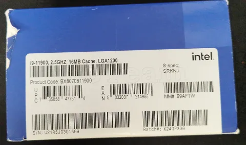 Photo de Processeur Intel Core i9-11900 Rocket Lake (2,5Ghz) - SN U21R5J0301599 - ID 200828