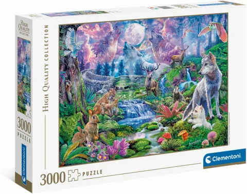 Photo de Puzzle Clementoni - Faune au clair de lune (3000 pièces)