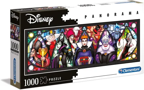 Photo de Puzzle Clementoni - Panorama : Disney Vilains  (1000 pièces)