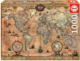 Photo de Puzzle Educa - Carte du monde Historique (1000 pièces)