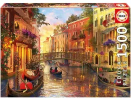 Photo de Puzzle Educa - Coucher de Soleil A Venise (1500 pièces)