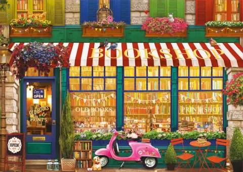 Photo de Puzzle Educa - Librairie Vintage (4000 pièces)