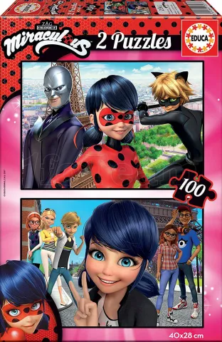 Photo de Puzzle Educa - Miraculous Lady Bug (2x100 pièces)