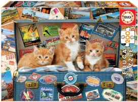 Photo de Puzzle Educa - Petits chats voyageurs (200 pièces)
