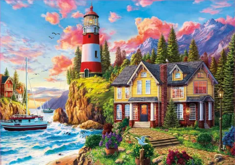 Photo de Puzzle Educa - Phare près de l'océan (3000 pièces)