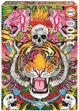Photo de Puzzle Educa - Tigre extatique (1000 pièces)