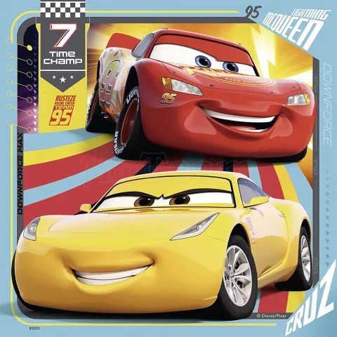 Photo de Puzzle Ravensburger 3 en 1 - Cars 3 (3x 49 pièces)