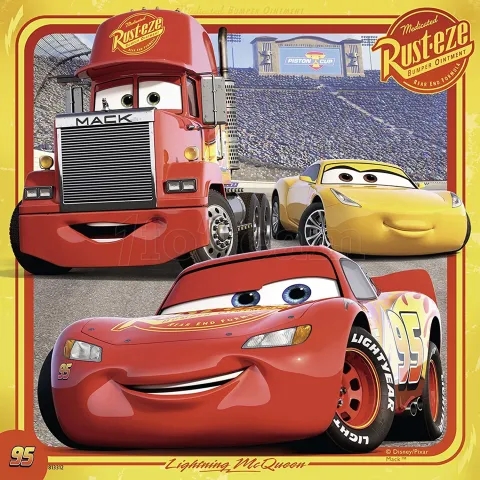 Photo de Puzzle Ravensburger 3 en 1 - Cars 3 (3x 49 pièces)