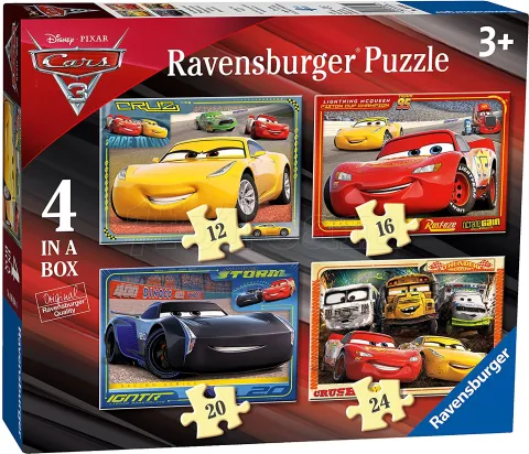 Photo de Puzzle Ravensburger 4en1 - Progressif : Disney Cars (12/16/20/24 pièces)