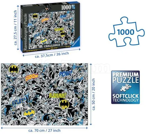 Photo de Puzzle Ravensburger - Challenge : Batman (1000 pièces)