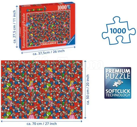 Photo de Puzzle Ravensburger - Challenge : Mario (1000 pièces)
