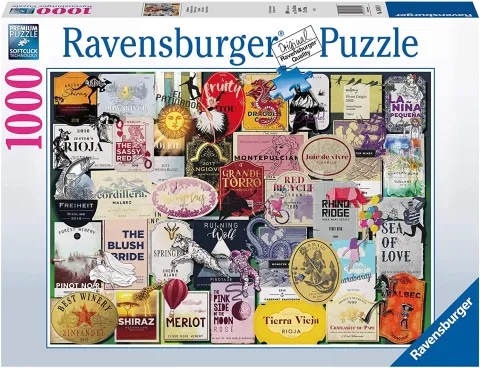 Photo de Puzzle Ravensburger - Etiquettes de Vins (1000 pièces)