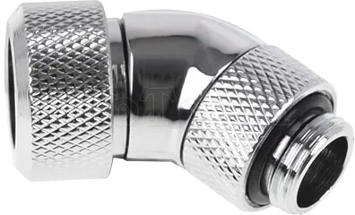 Photo de Raccord à 45° à compression pour Tube Ø13mm - G1/4 Alphacool Eiszapfen (Argent)