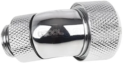 Photo de Raccord à 45° à compression pour Tube Ø16mm - G1/4 Alphacool Eiszapfen (Argent)