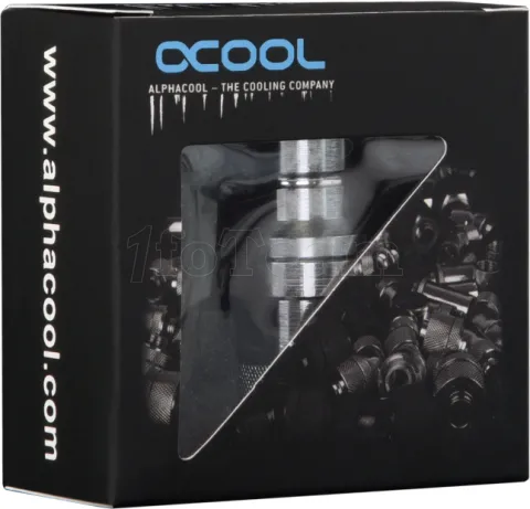 Photo de Raccord autobloquant Alphacool Eiszapfen Quick Coupling Femelle G1/4 (Argent)