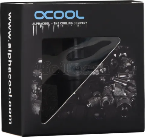 Photo de Raccord autobloquant Alphacool Eiszapfen Quick Coupling Mâle G1/4 (Noir)