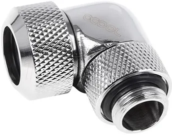 Photo de Raccord coudé à compression pour Tube Ø13mm - G1/4 Alphacool Eiszapfen (Argent)