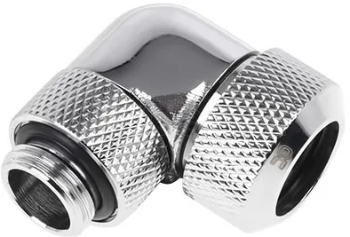 Photo de Raccord coudé à compression pour Tube Ø13mm - G1/4 Alphacool Eiszapfen (Argent)