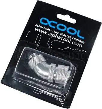 Photo de Raccord rotatif à 45° à compression pour G1/4 Alphacool HF (Argent)