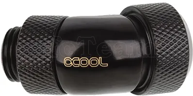 Photo de Raccord rotatif à 45° à compression pour Tube Ø13mm - G1/4 Alphacool Eiszapfen (Noir)