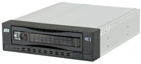 Photo de Rack amovible métallique ventilé pour disque dur SATA 3"1/2 (Noir)